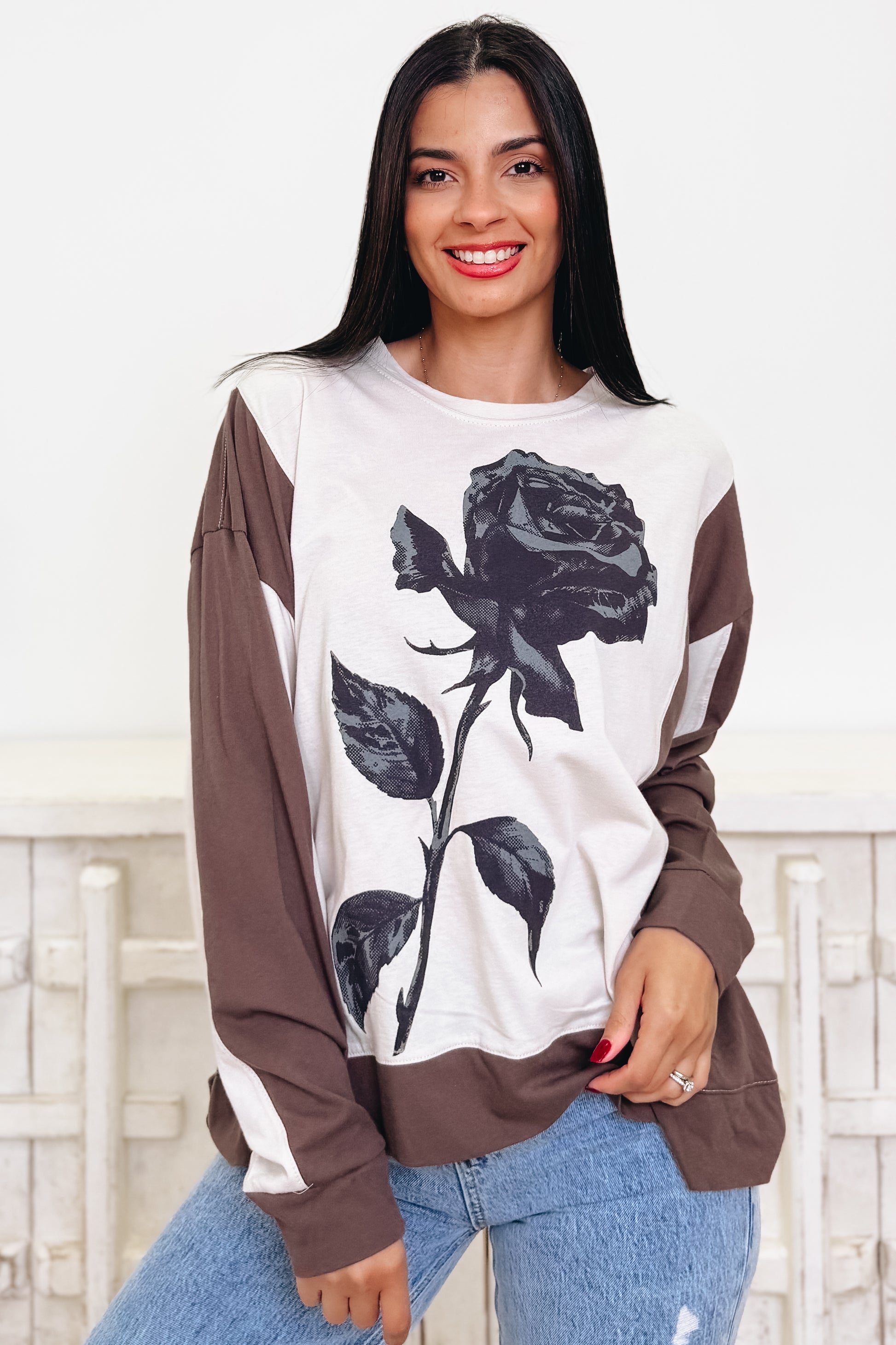 Rose Darling Graphic Top - 3 Colors!