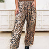 Roam Free Leopard Wide Leg Pants - Taupe Leopard