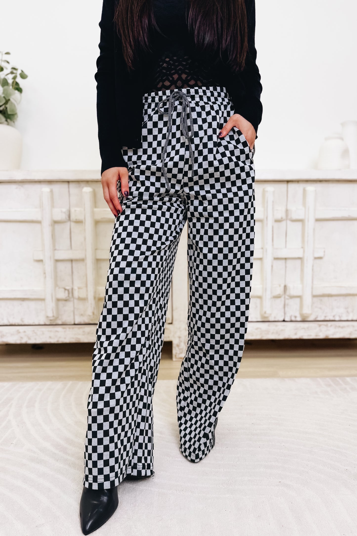 Check Yes Babe Wide Leg Pants - 2 Colors!