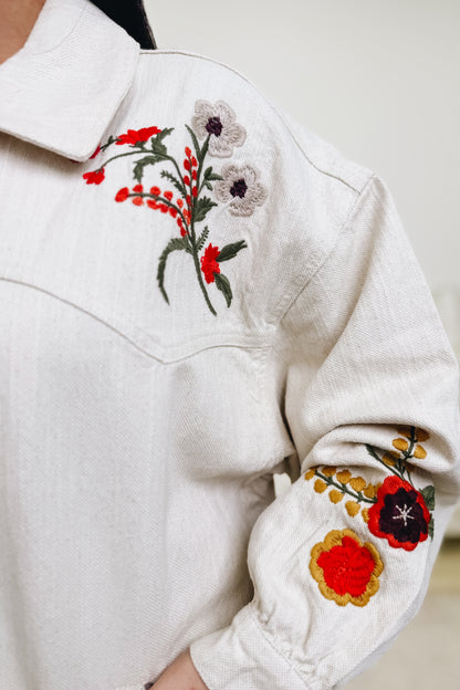 Branching Out Floral Denim Jacket - 2 Colors!