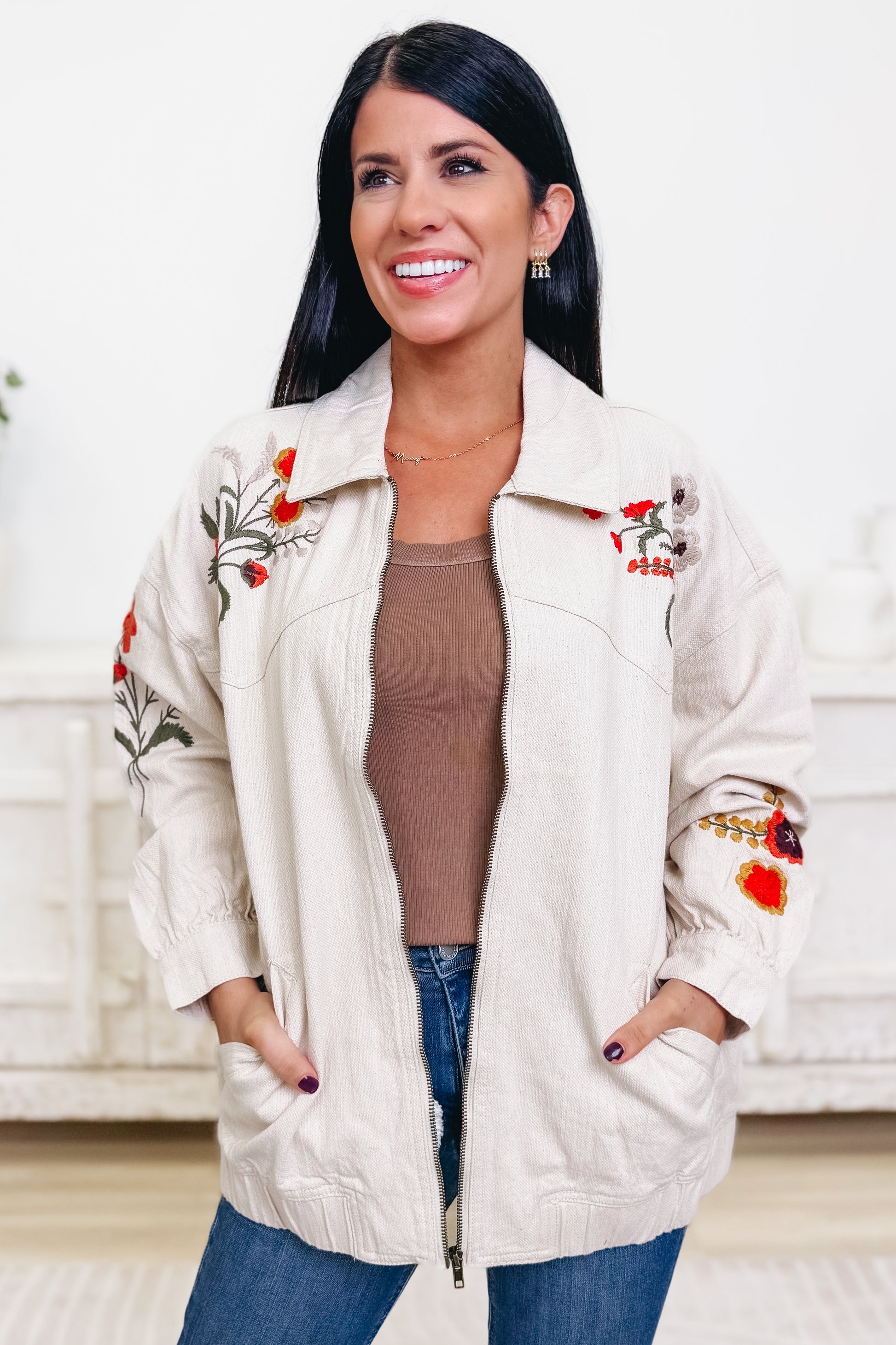 Branching Out Floral Denim Jacket - 2 Colors!