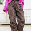 Spotted A Queen Leopard Mesh Cargo Joggers - Mocha