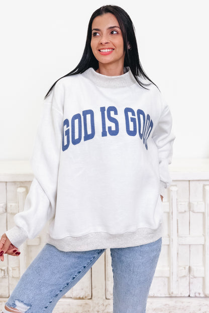 Jesus & God Is Good Reversible Sweatshirt