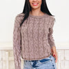 Fireside Favorite Cable Knit Sweater - 2 Colors!