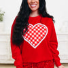 Gingham Heart Luxe Pullover