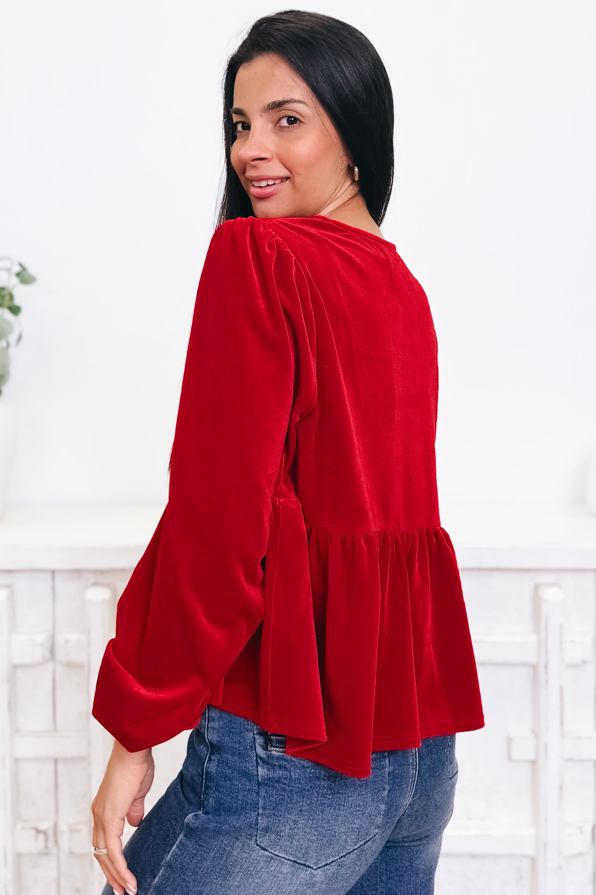 Velvet Ties Top - 3 Colors!