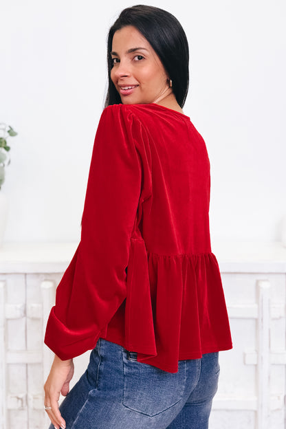 Velvet Ties Top - 3 Colors!