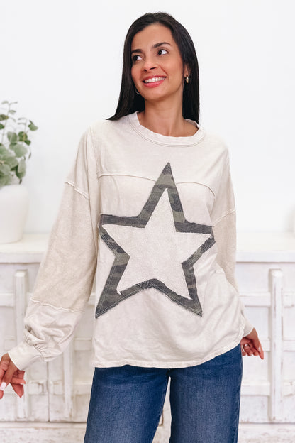 Hidden Outsider Camo Star Sweatshirt