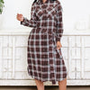 Cultivated Culture Plaid Belted Button Down Dress