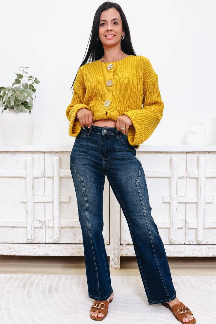 Wild West Wonder By Judy Blue - Straight Western Jeans - Dark