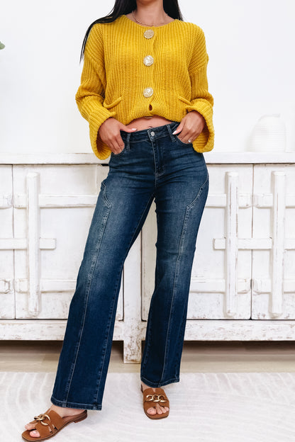 Wild West Wonder By Judy Blue - Straight Western Jeans - Dark