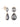 Coffee Time Earrings Drop - Linen Smokey