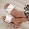 The Exam Espadrille Slides - White