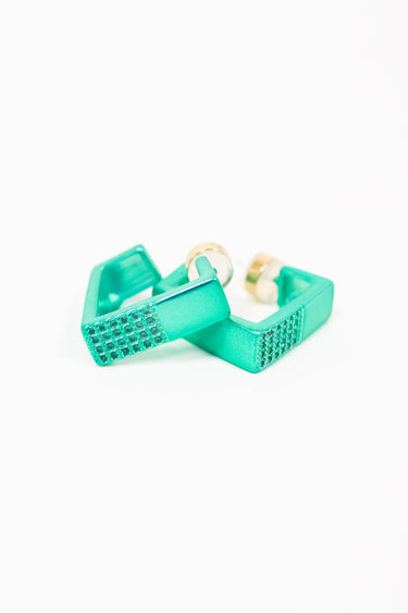 Mikki Earrings - Metallic Blue Hawaii