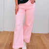 Clocked In By Risen - Tummy Control Adjustable Waistband Jeans - Soft Pink