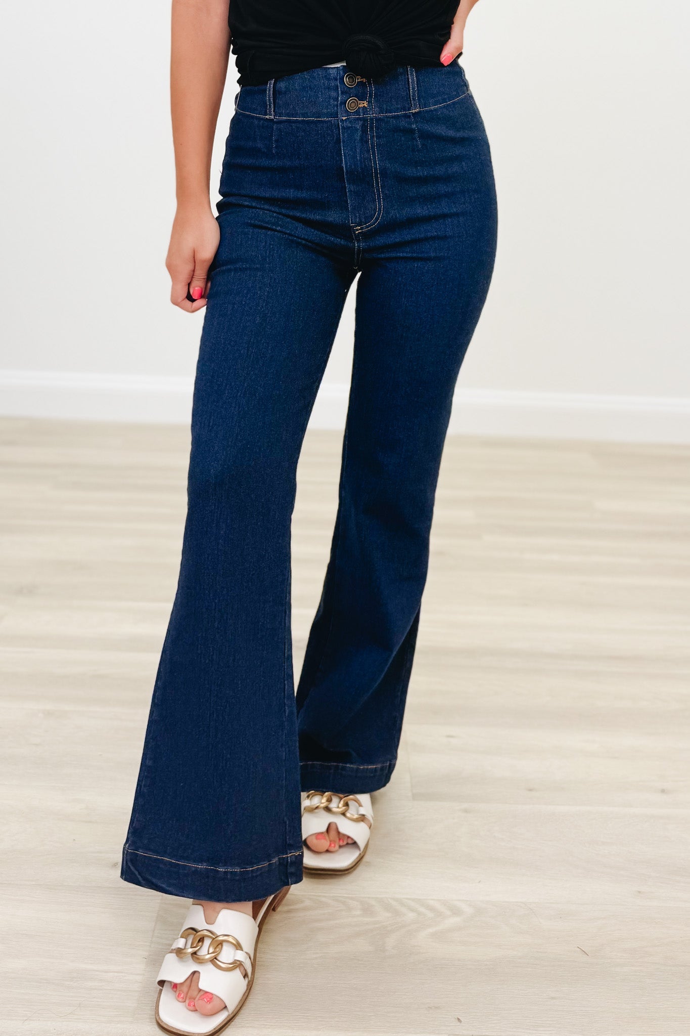 Streetlight Stunners Stretchy High Rise Wide Leg Flare Jeans - 5 Colors!