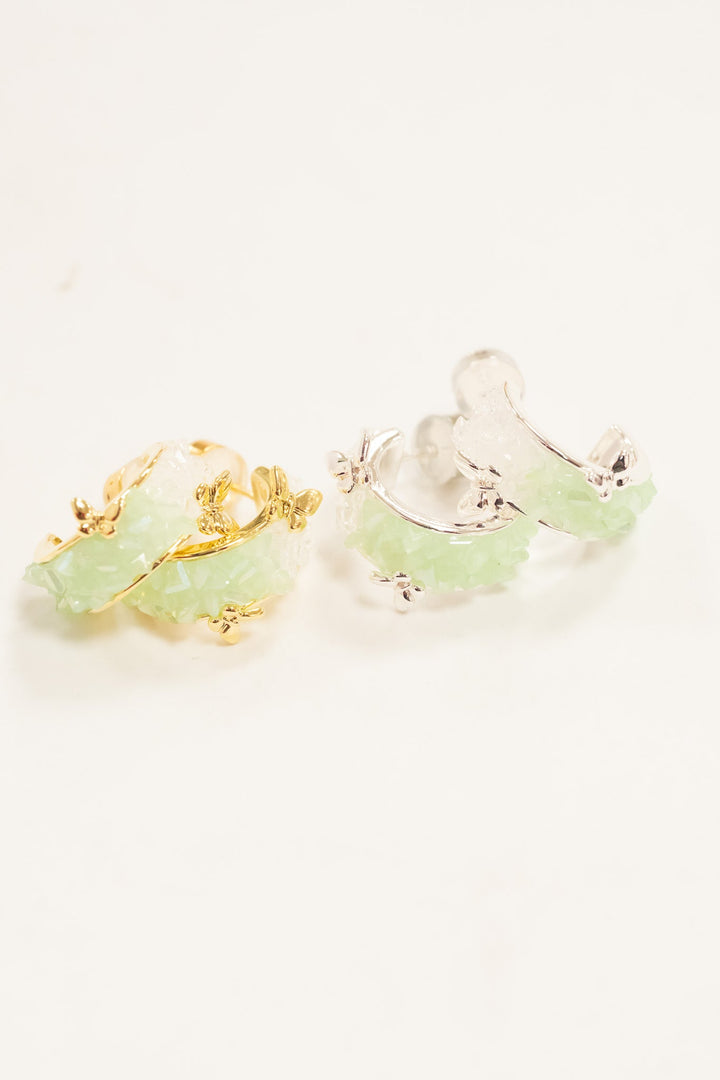 Butterfly Kisses Earrings - Mint