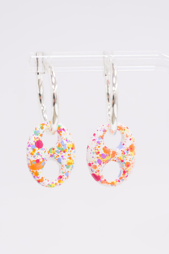 Alaia Earrings - Silver White Multi