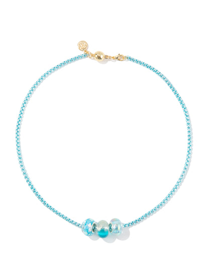 Blue Hawaii Necklace - Metallic Sky