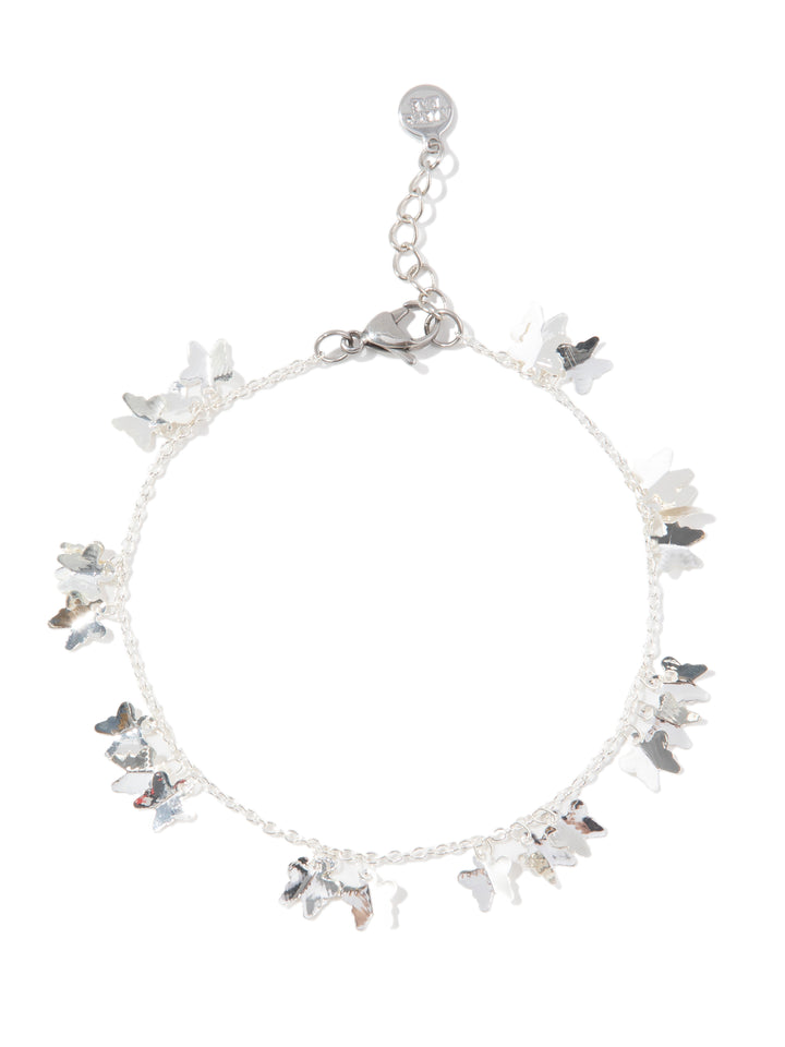 Amara Anklet - Liquid Metallic Pearl White