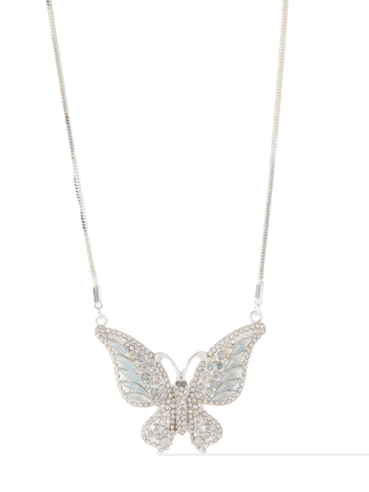 Wings Of Joy Necklace - Liquid Metallic Pearl White