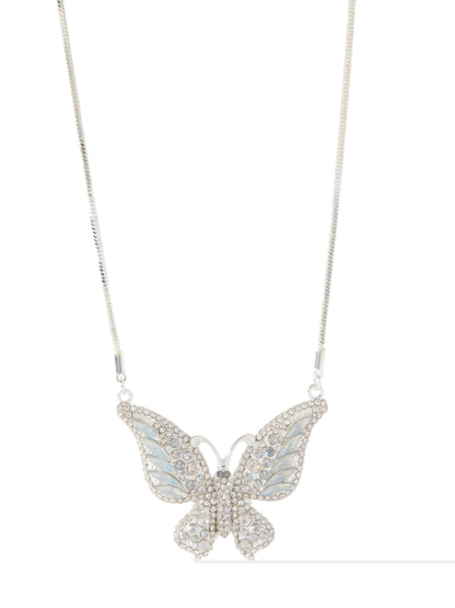 Wings Of Joy Necklace - Liquid Metallic Pearl White