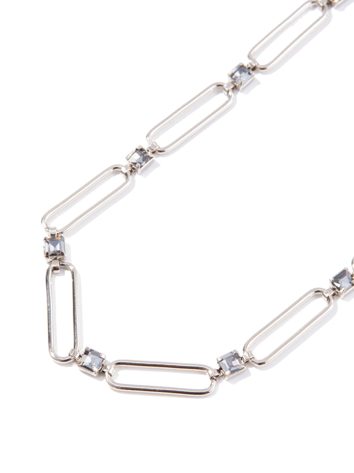 Mallie Necklace - Metallic Linen
