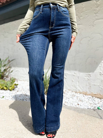 Coast To Coast By Judy Blue - High Rise Side Seam Flair Jeans