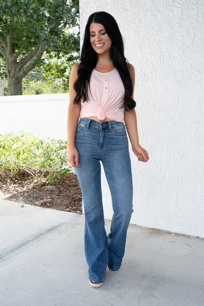 Judy Blue Say My Name High Rise Classic Flare Jeans