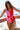 Pink & Red Ribbed One Piece Swimsuit