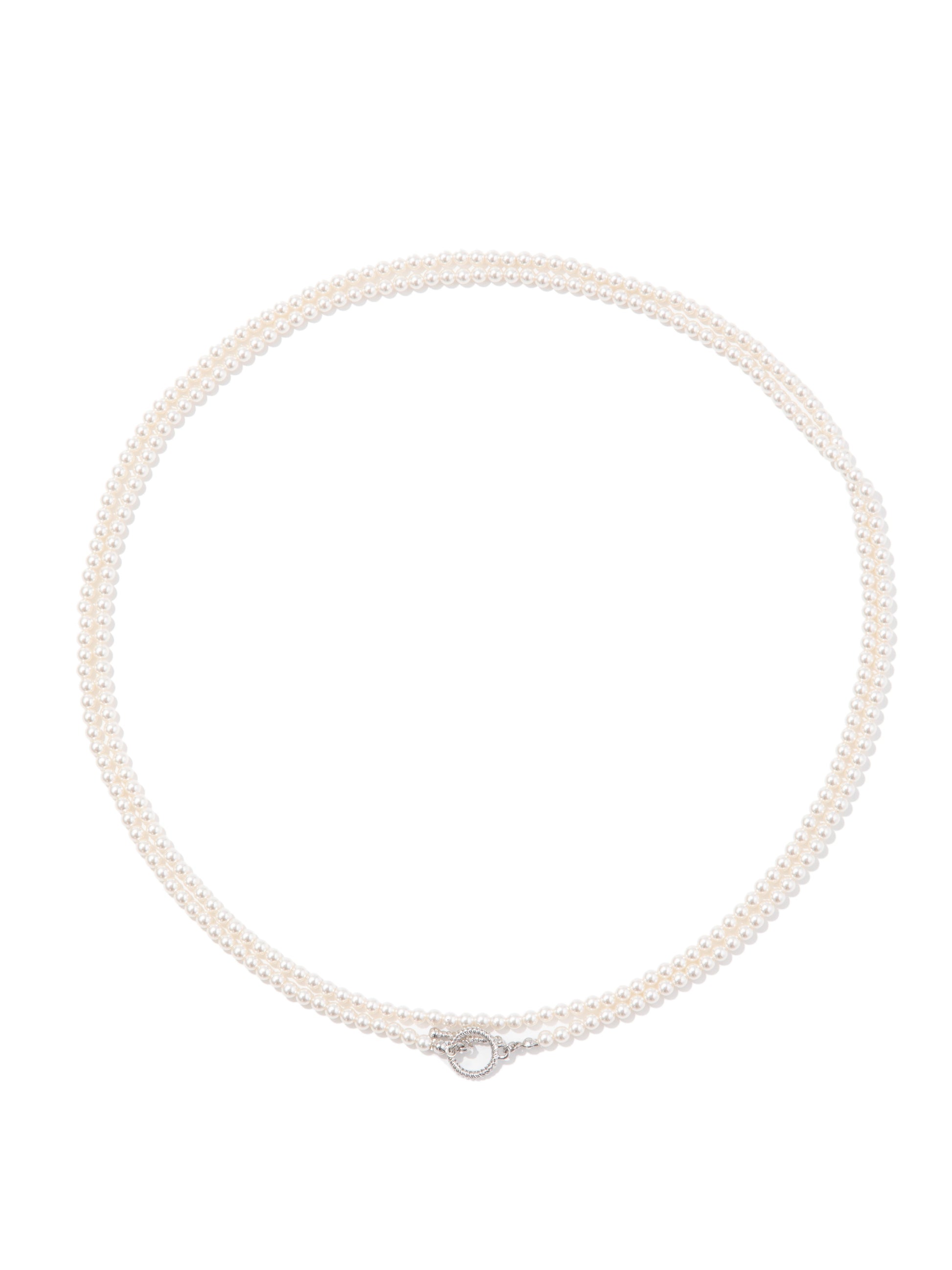 White Lotus Necklace - Glass Pearl