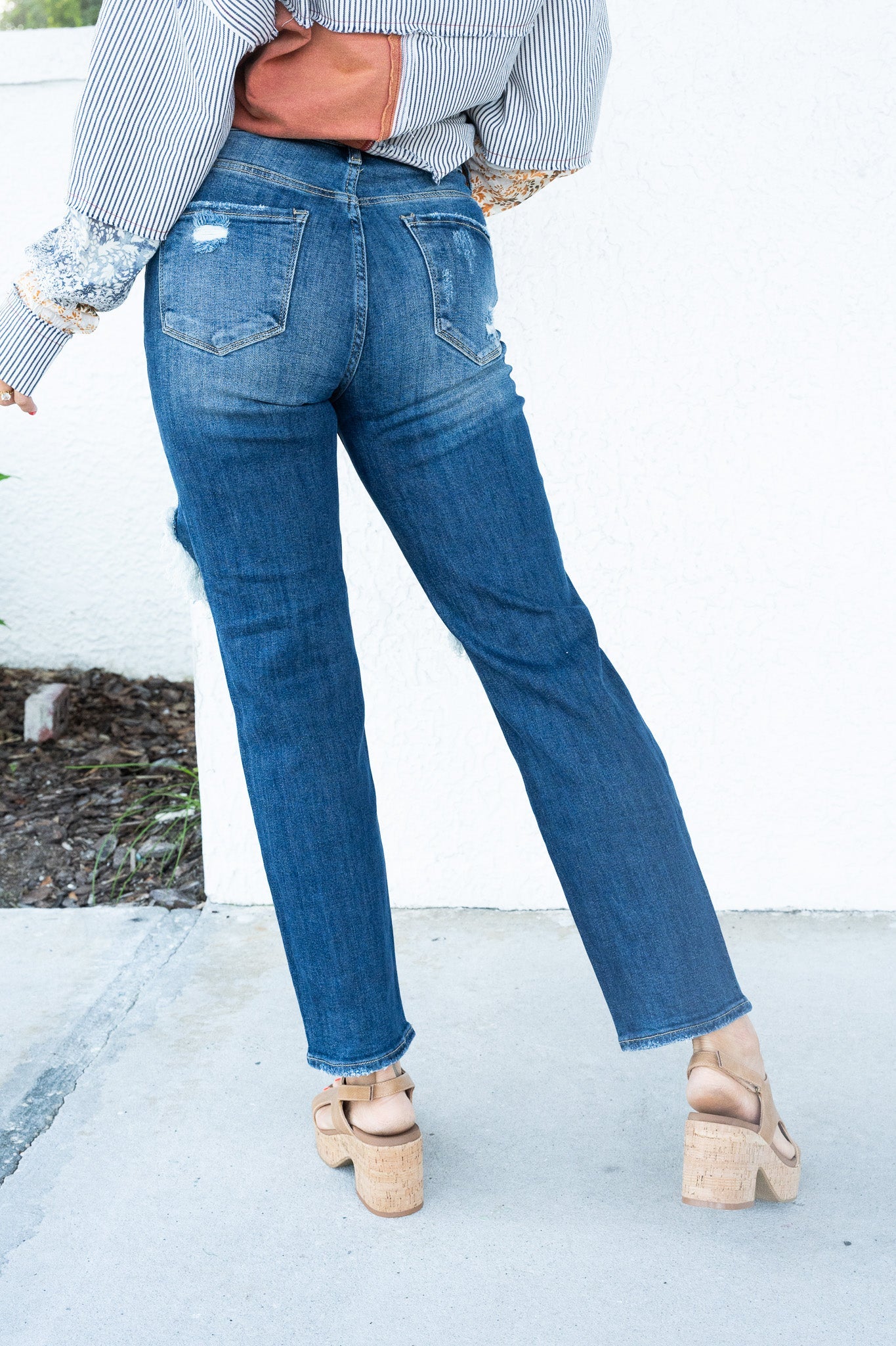 Risen Cali Girl Slim Straight Jeans - Dark