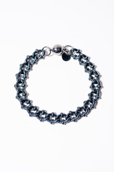 Just A Girl Bracelet - Metallic Black