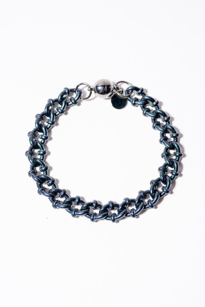 Just A Girl Bracelet - Metallic Black