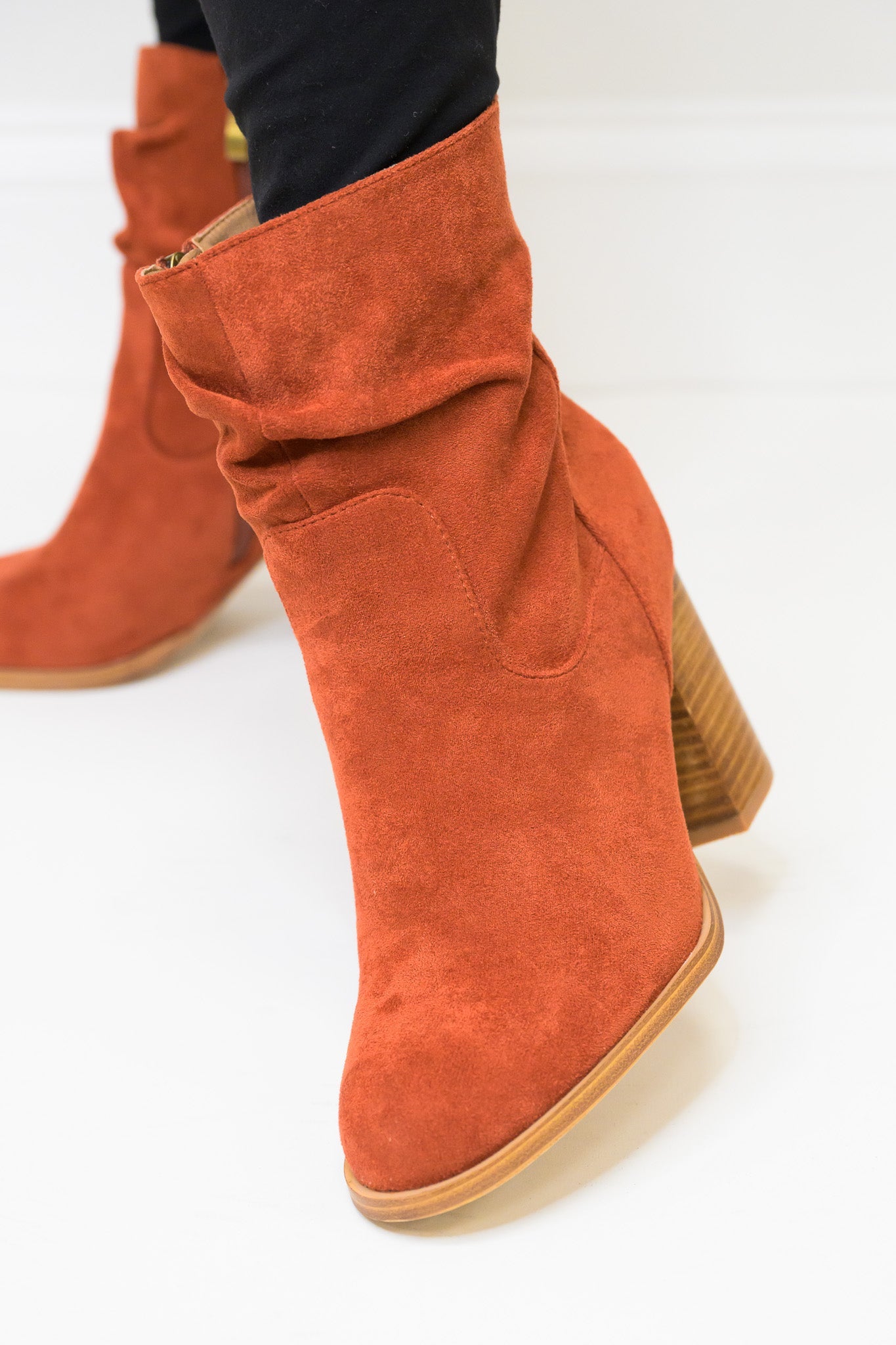 Corky's Last Call Boots - Rust Faux Suede