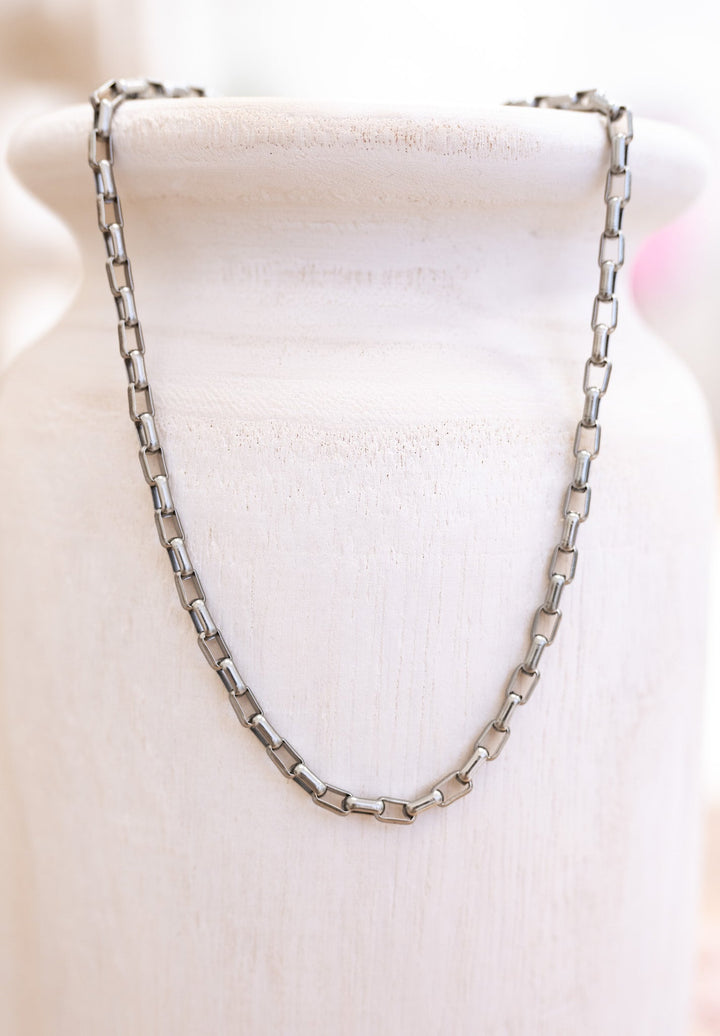 Mini Bari Necklace Long - Liquid Metallic Air