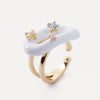 Nini Ear Cuff - Gold White