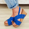 Vivian Wedge - Blue Denim