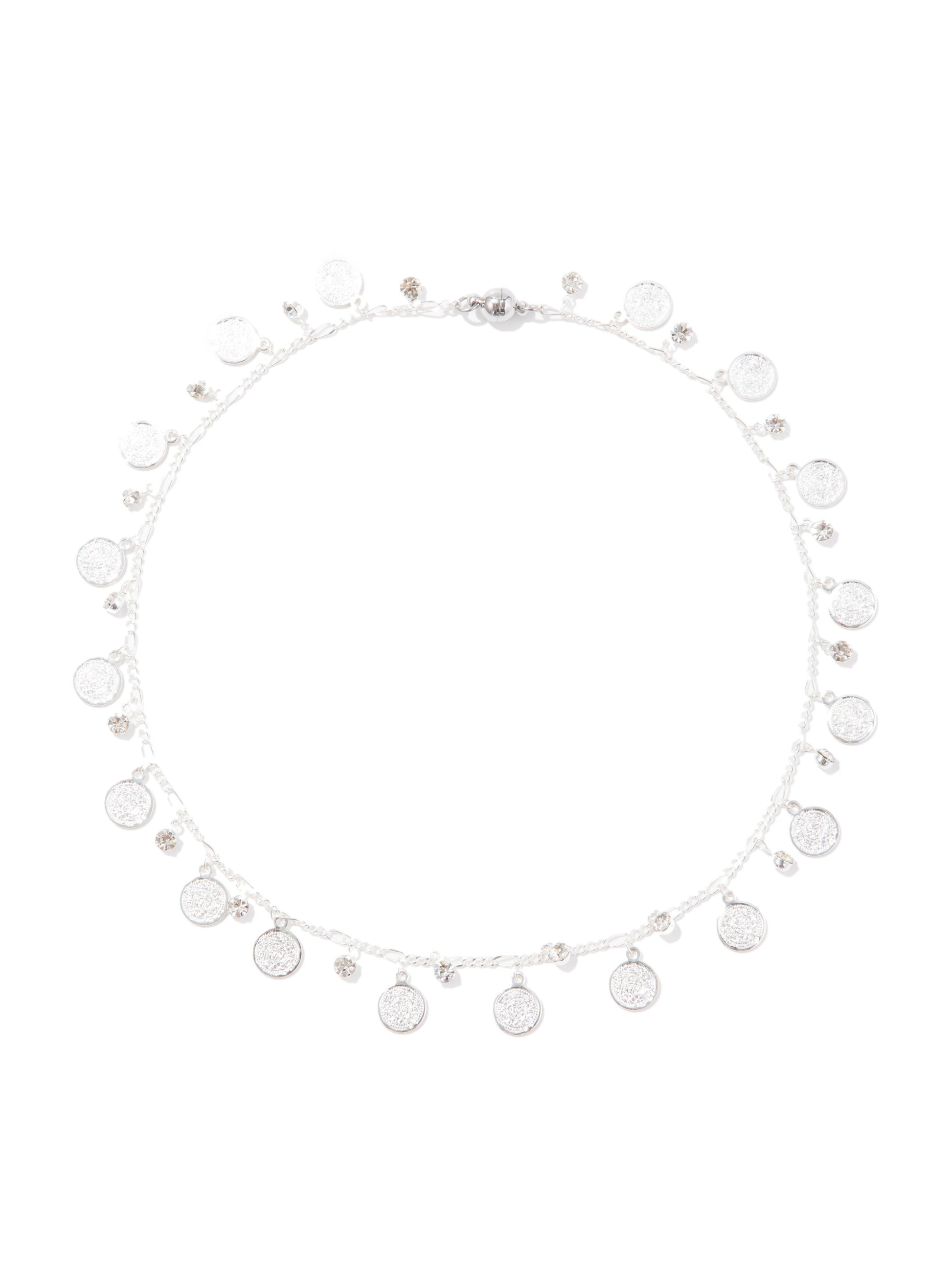 Treasure Hunt Necklace - Liquid Metallic Pearl White