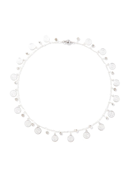Treasure Hunt Necklace - Liquid Metallic Pearl White
