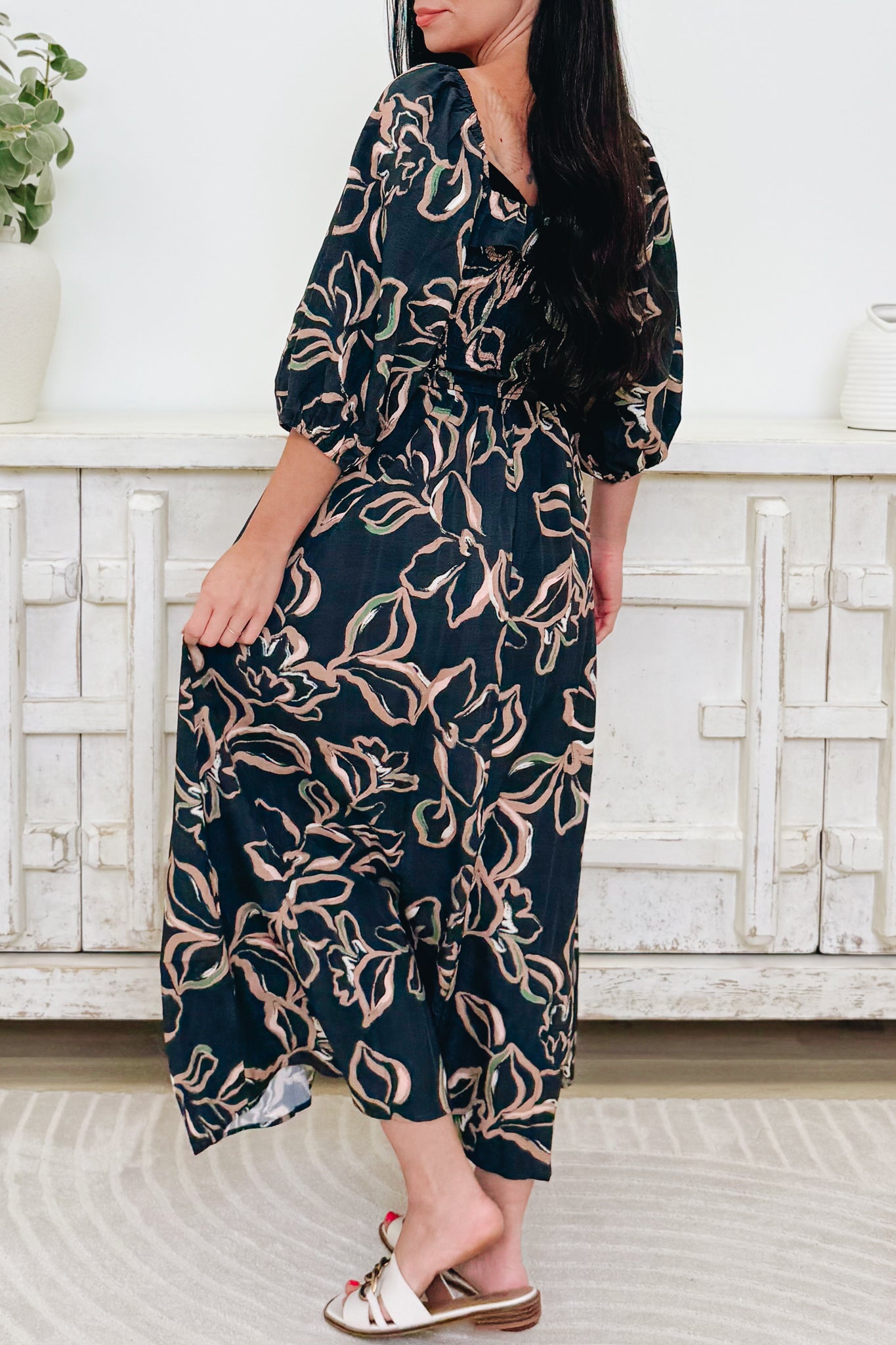 Pleasant Reminders Floral Midi Dress