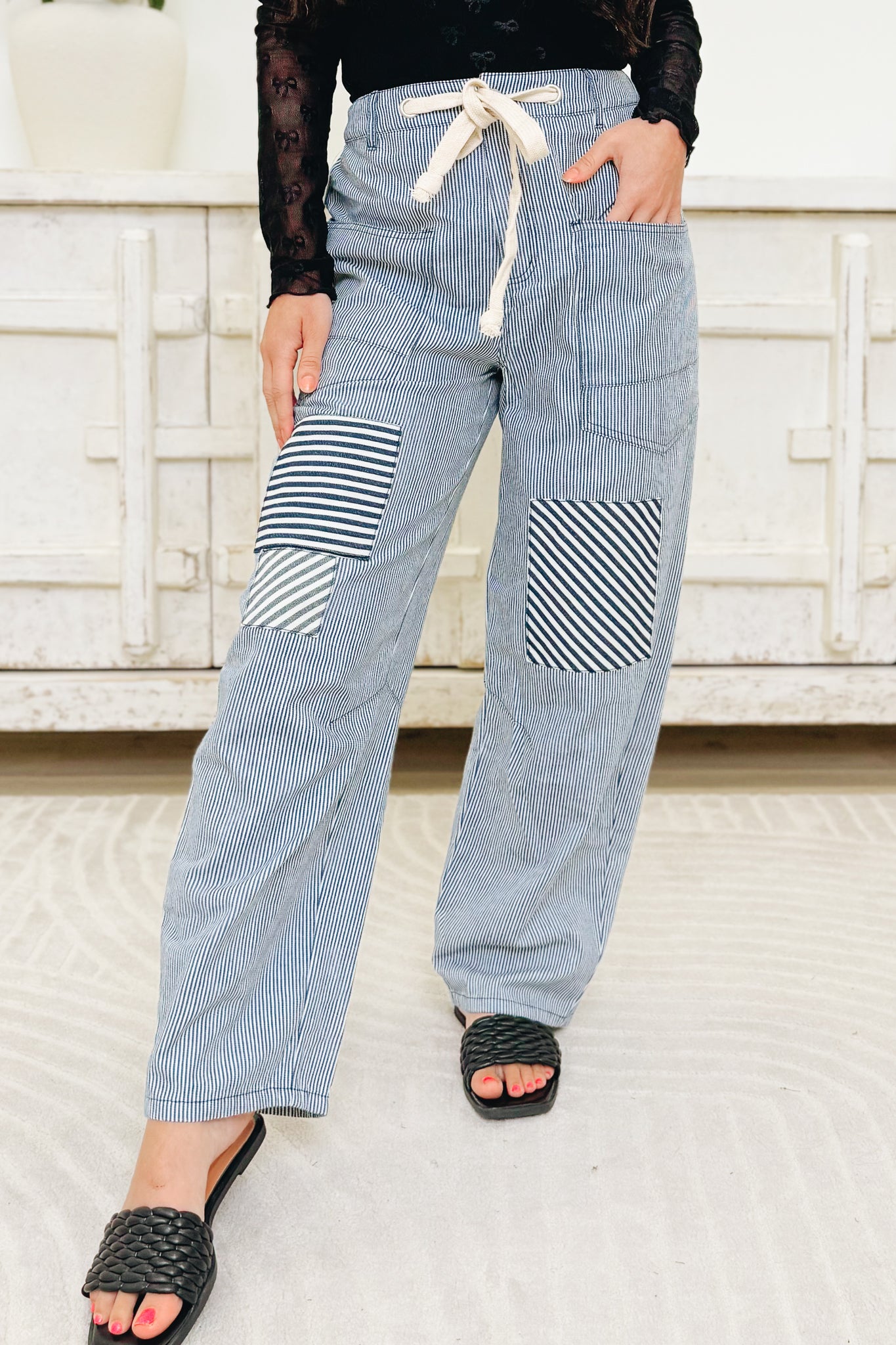 Relax & Enjoy The Ride Pants - Washed Denim