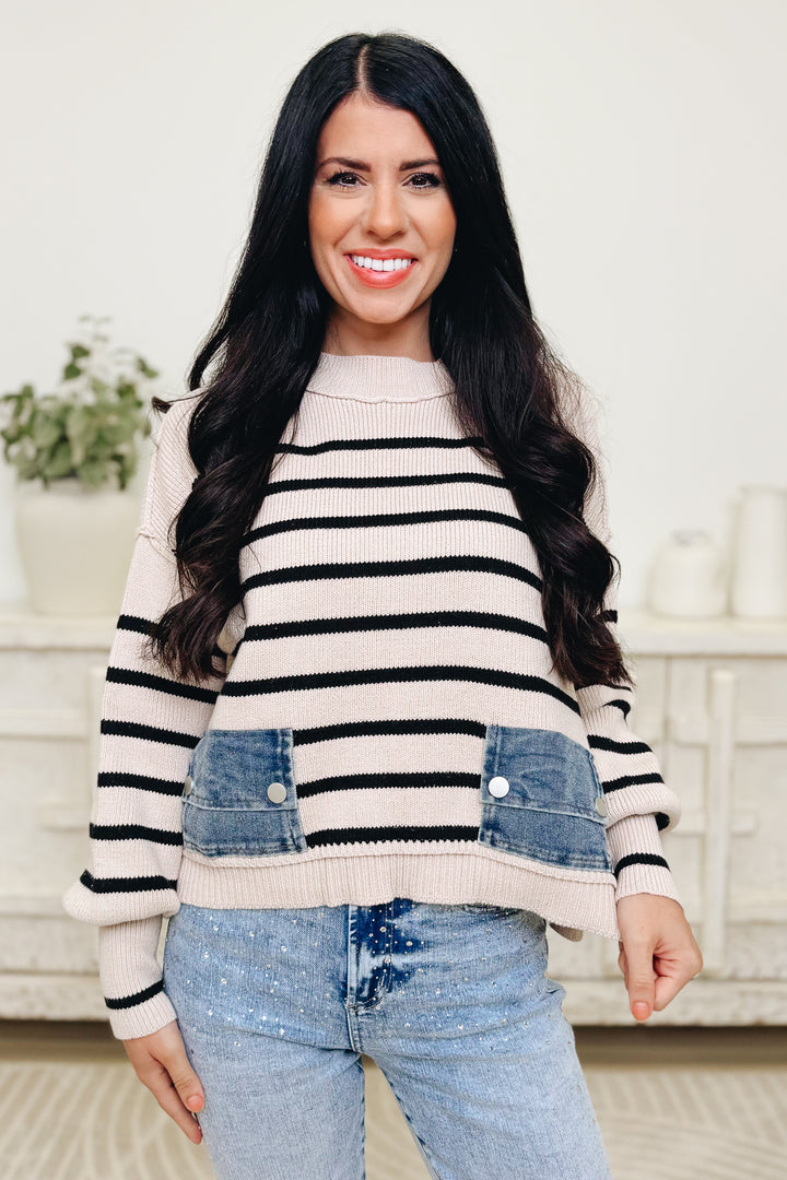Give It A Go Striped Sweater
