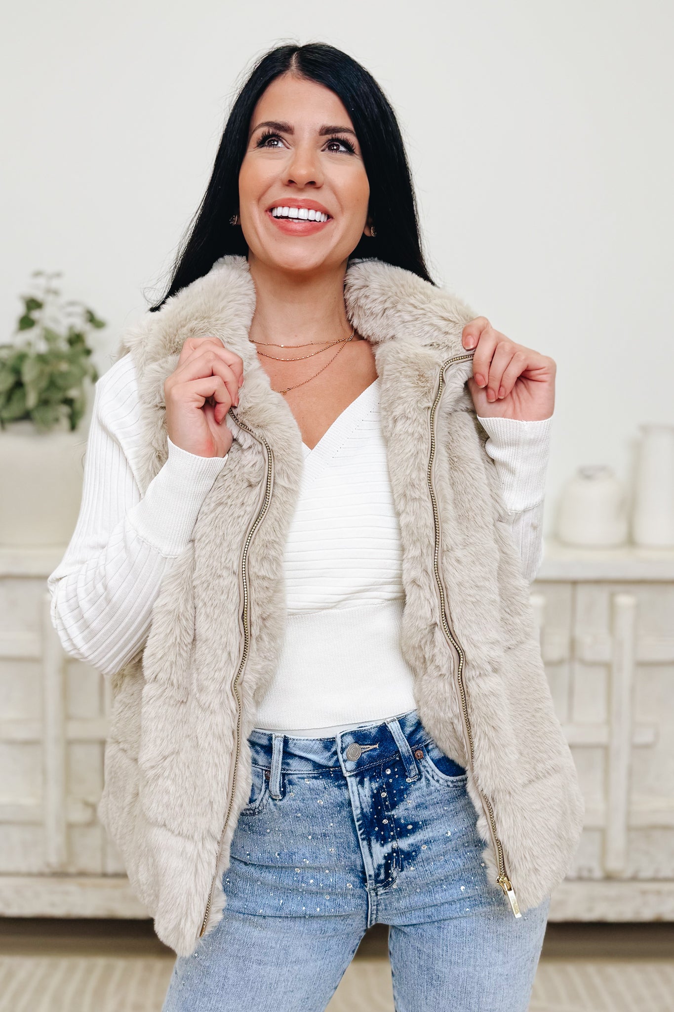 Teddy Bear Faux Fur Vest
