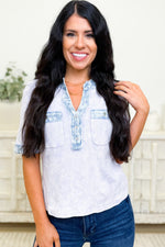 WASHED DENIM BLUE
