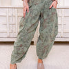 Hidden Bloom Floral Pants - Olive