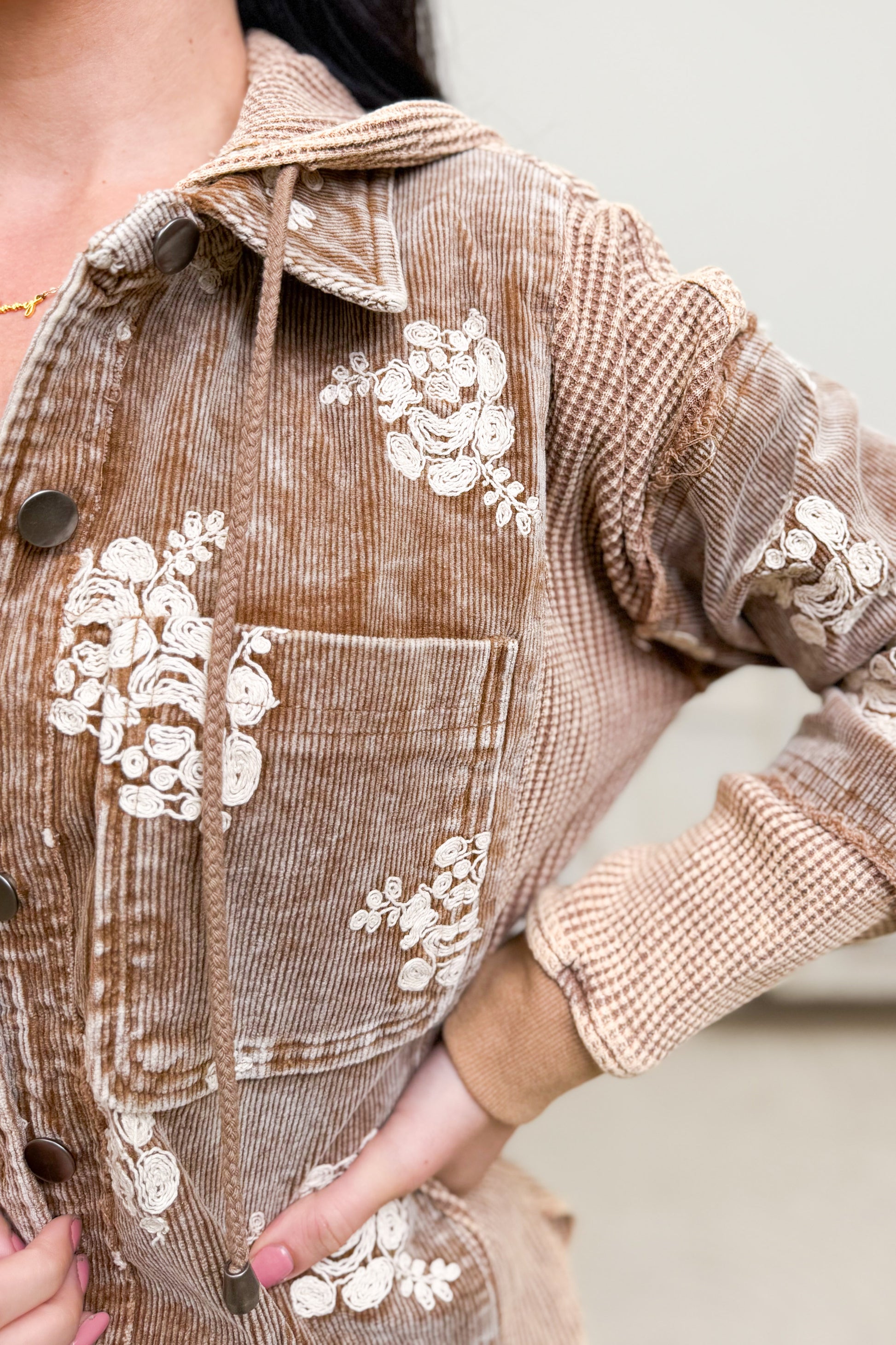Showered With Love Floral Hooded Jacket - 4 Colors!
