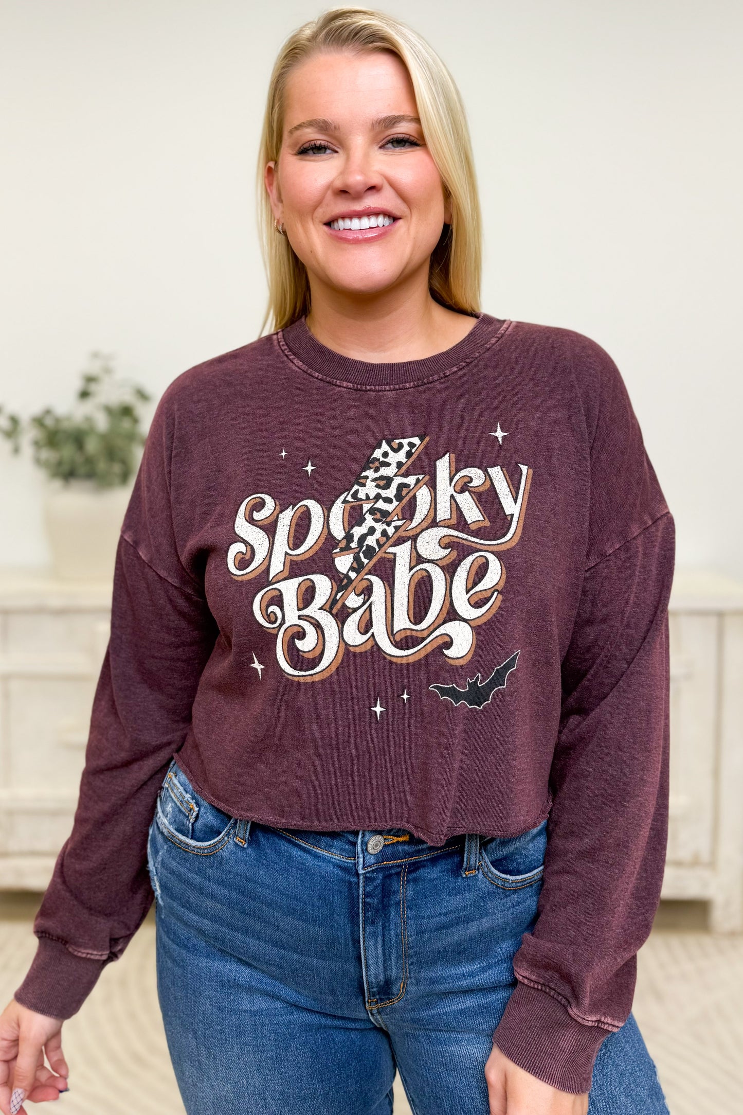 Spooky Baby Leopard Bolt Graphic Pullover - 3 Colors!