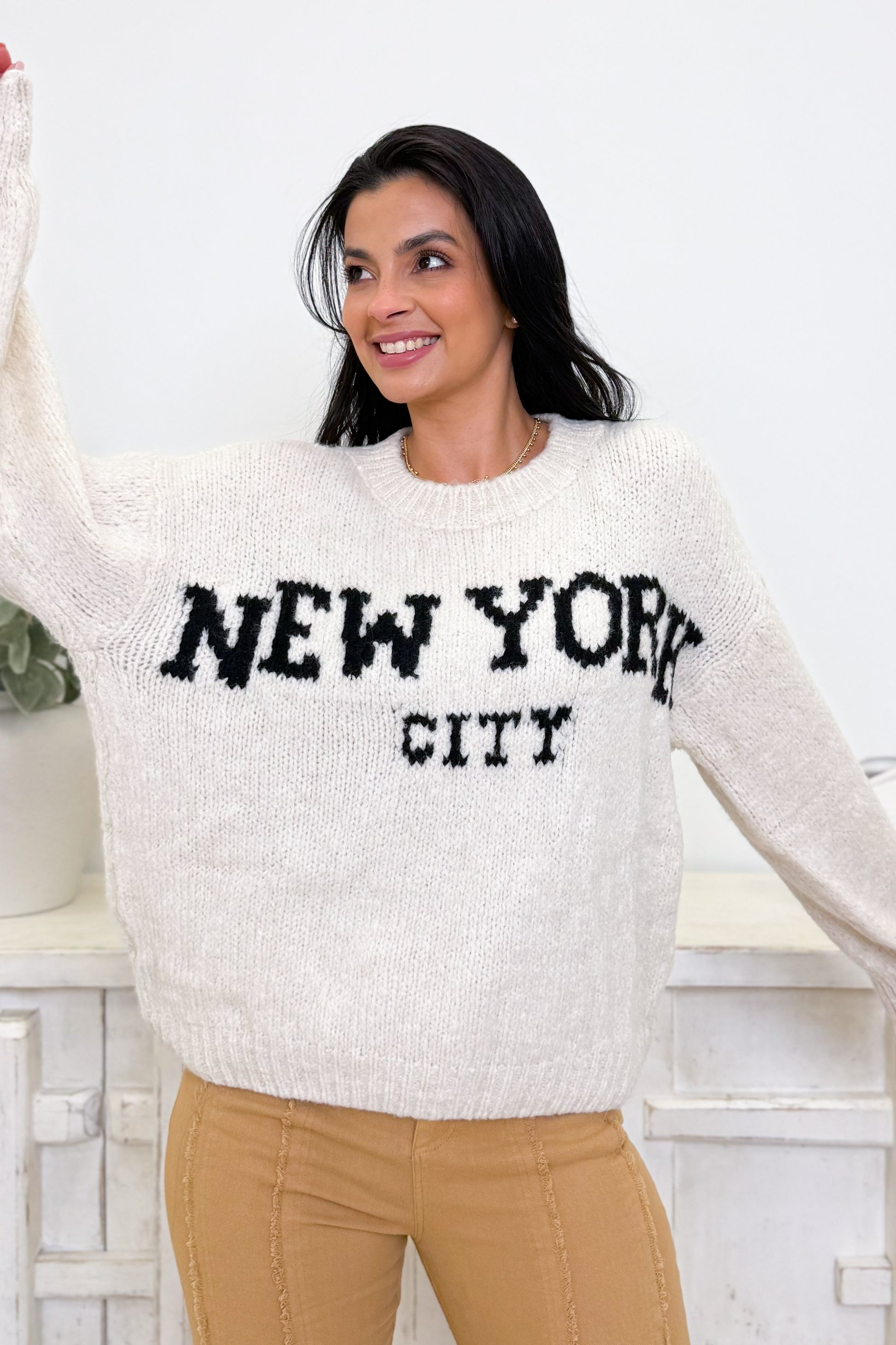 Welcome To New York Sweater Top