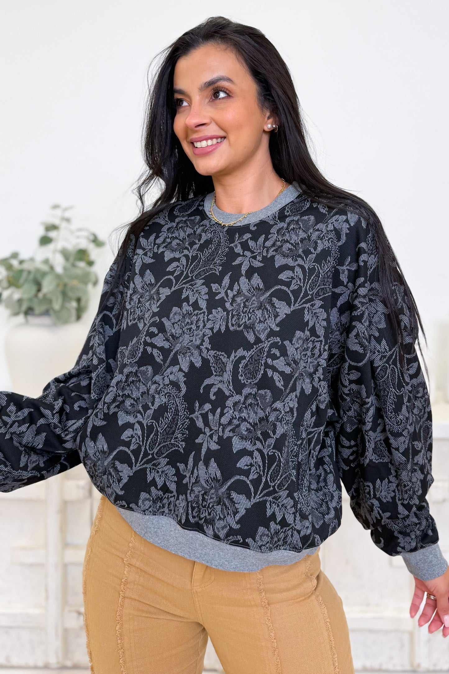 Bloom & Blush Sweater Top - 2 Colors!